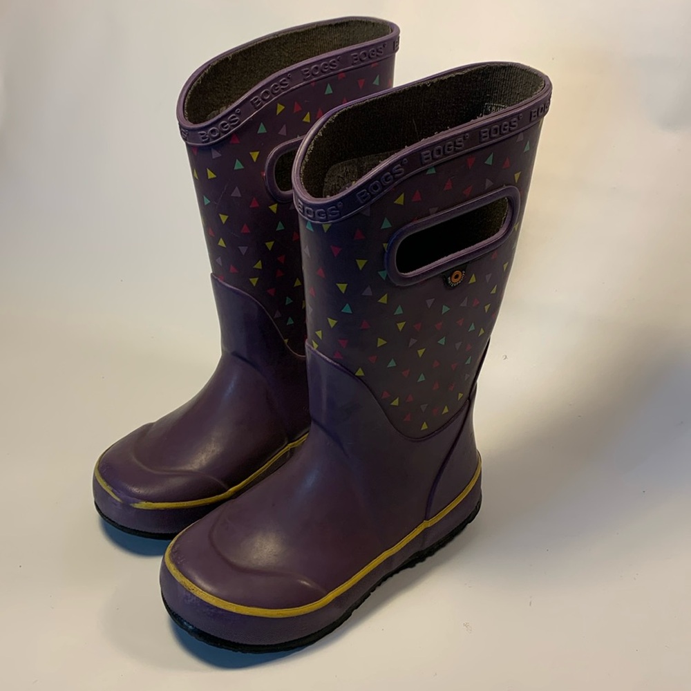Bogs Girls Waterproof Boots, size 11, Purple